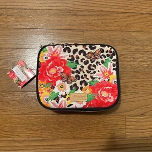 Brighton Garden Spots Floral Zip Jewelry Case NWT